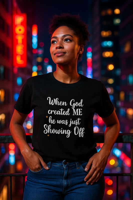 When God Created Me Black - Night City Mockup