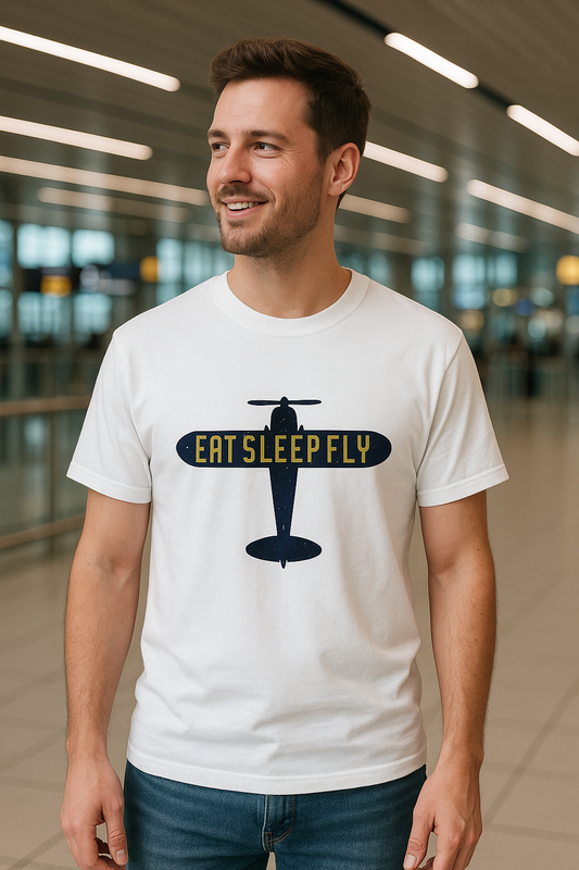 Eat Sleep Fly Travel Mockup