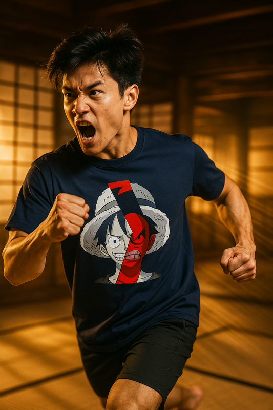 Luffy D Action Mockup